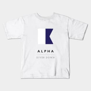 Alpha: ICS Flag Semaphore Kids T-Shirt